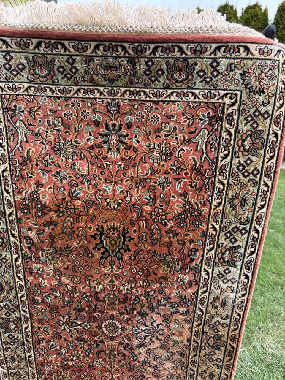 Dywan Ghoum, 135x62 cm, jedwab czerwony, bawełna, Indie - 298310