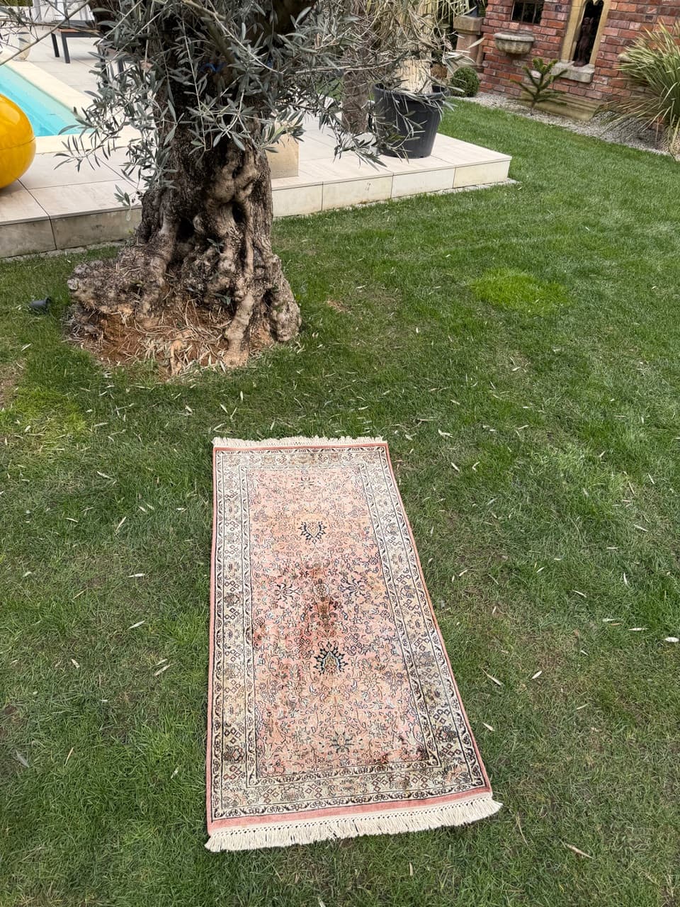 Dywan Ghoum, 135x62 cm, jedwab czerwony, bawełna, Indie - 298305