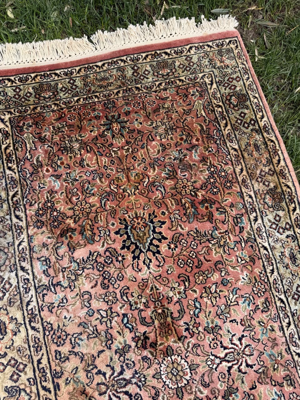 Dywan Ghoum, 135x62 cm, jedwab czerwony, bawełna, Indie - 298302