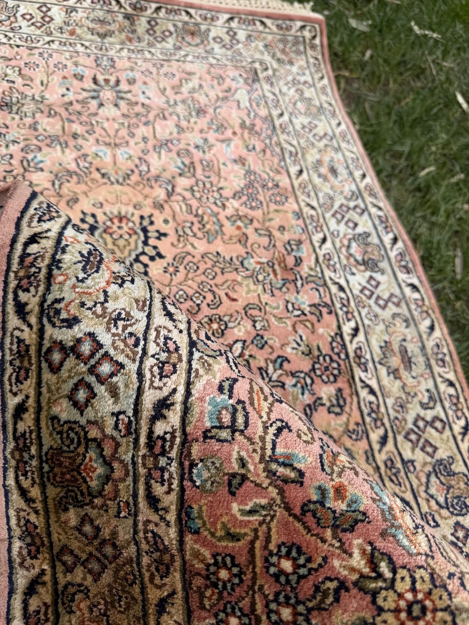 Dywan Ghoum, 135x62 cm, jedwab czerwony, bawełna, Indie - 298306