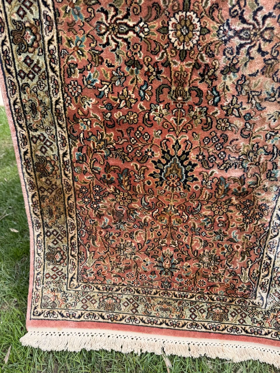 Dywan Ghoum, 135x62 cm, jedwab czerwony, bawełna, Indie - 298311