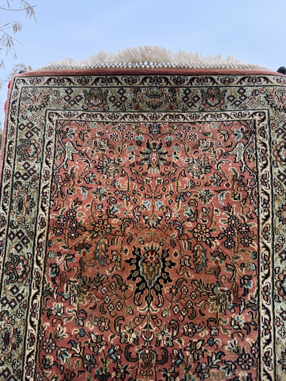 Dywan Ghoum, 135x62 cm, jedwab czerwony, bawełna, Indie - 298312