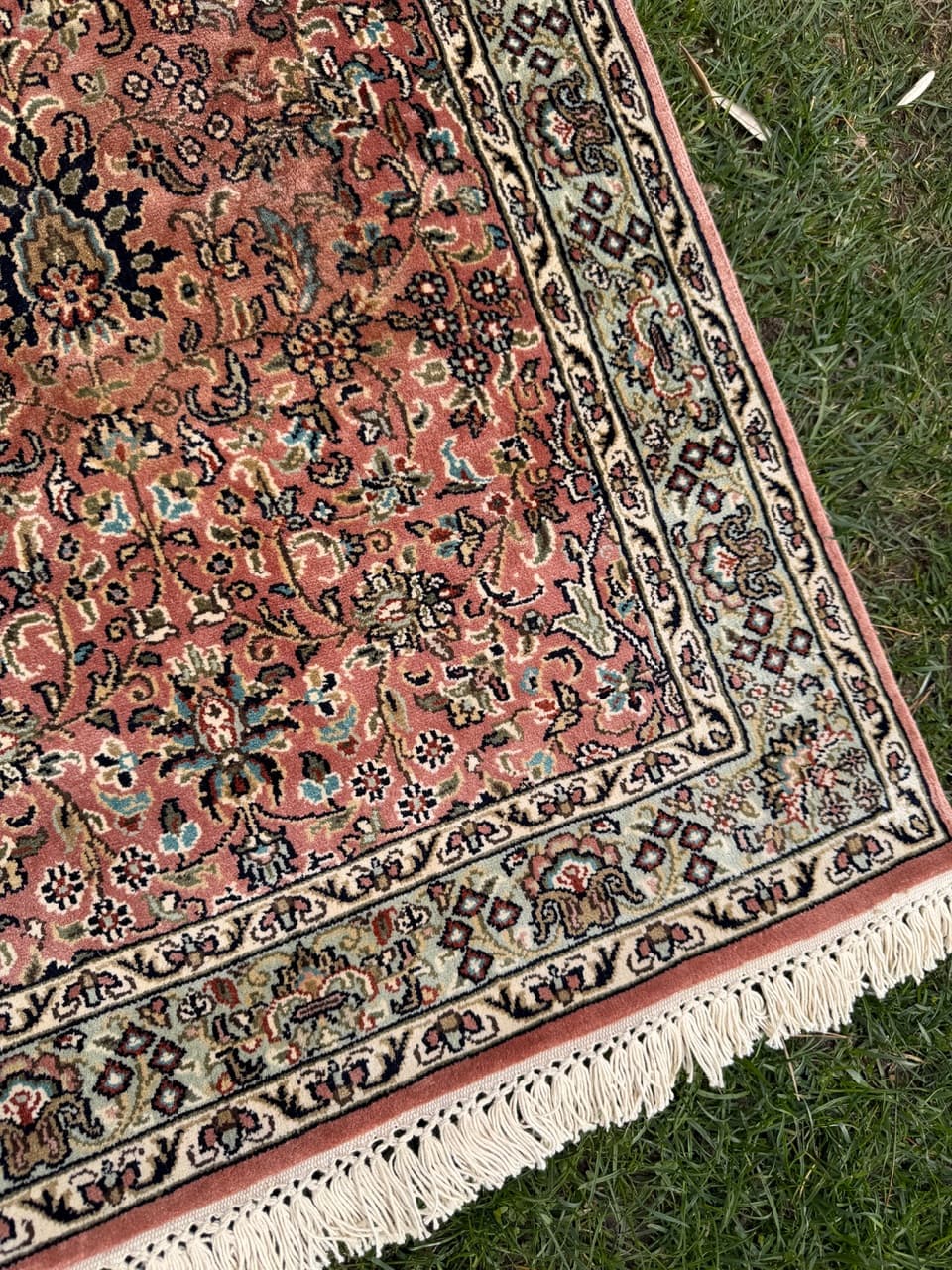 Dywan Ghoum, 135x62 cm, jedwab czerwony, bawełna, Indie - 298303