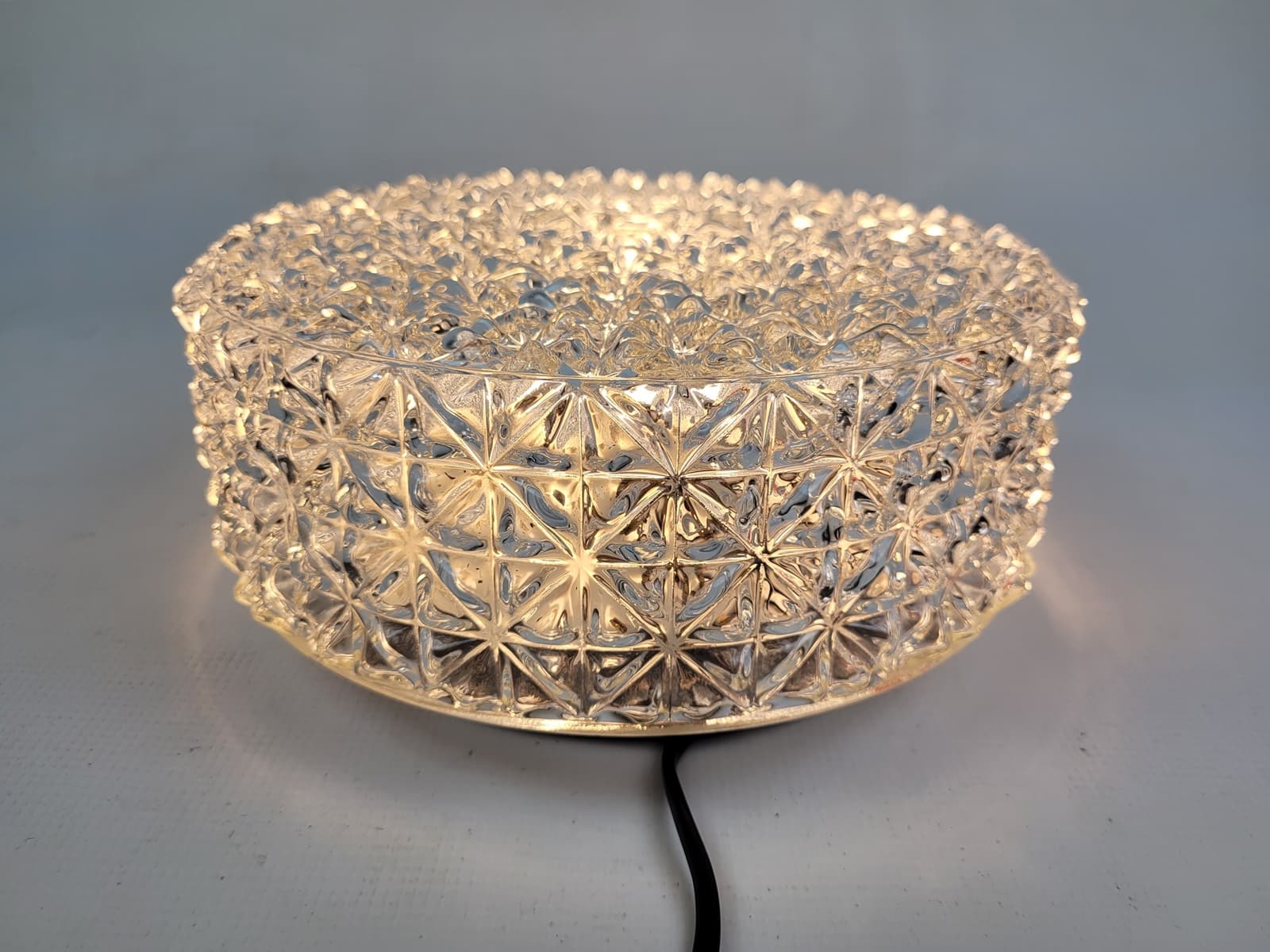 Ceiling Lamp, transparent glass, Europe, 1970s - 298318