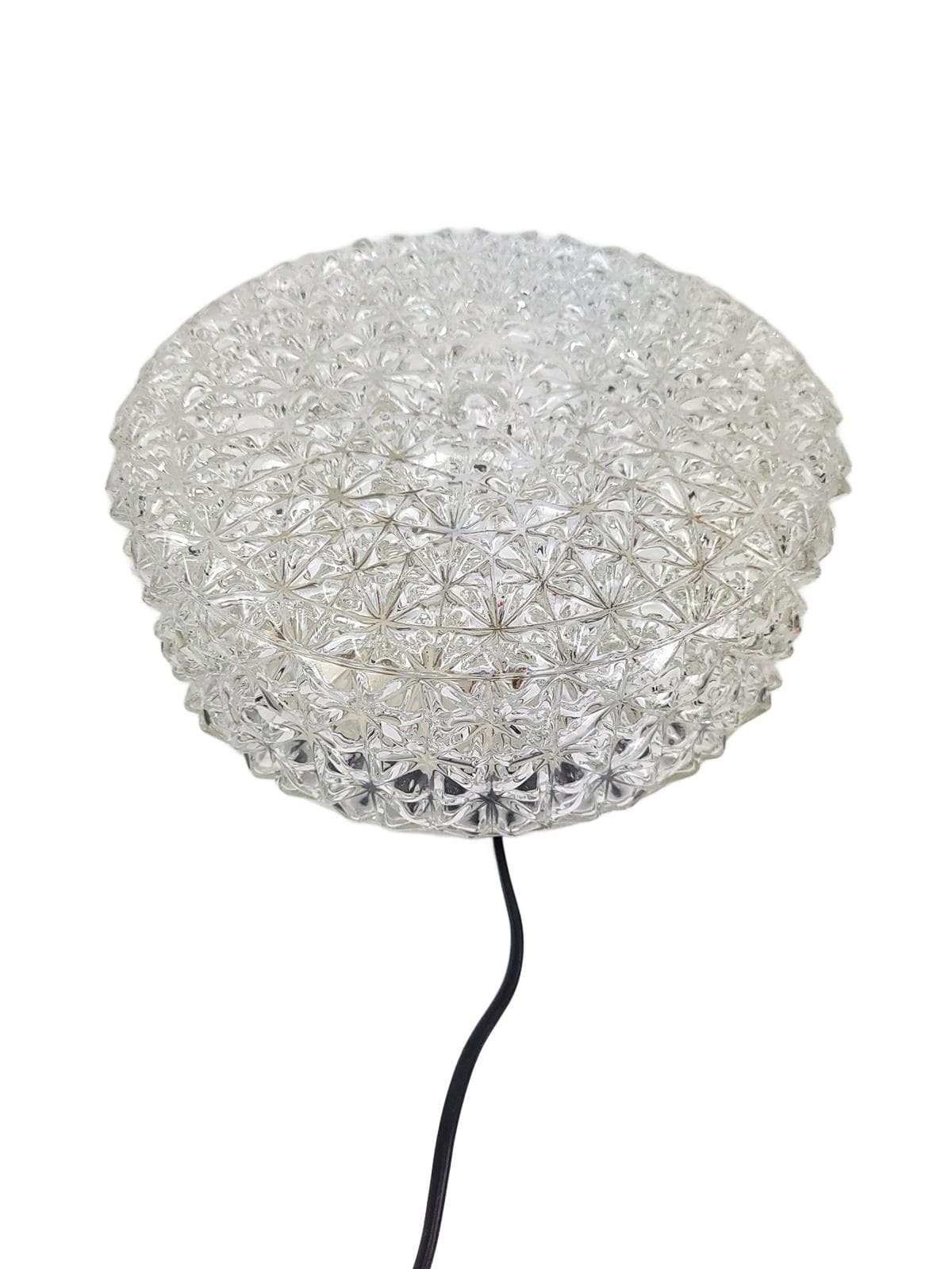 Ceiling Lamp, transparent glass, Europe, 1970s