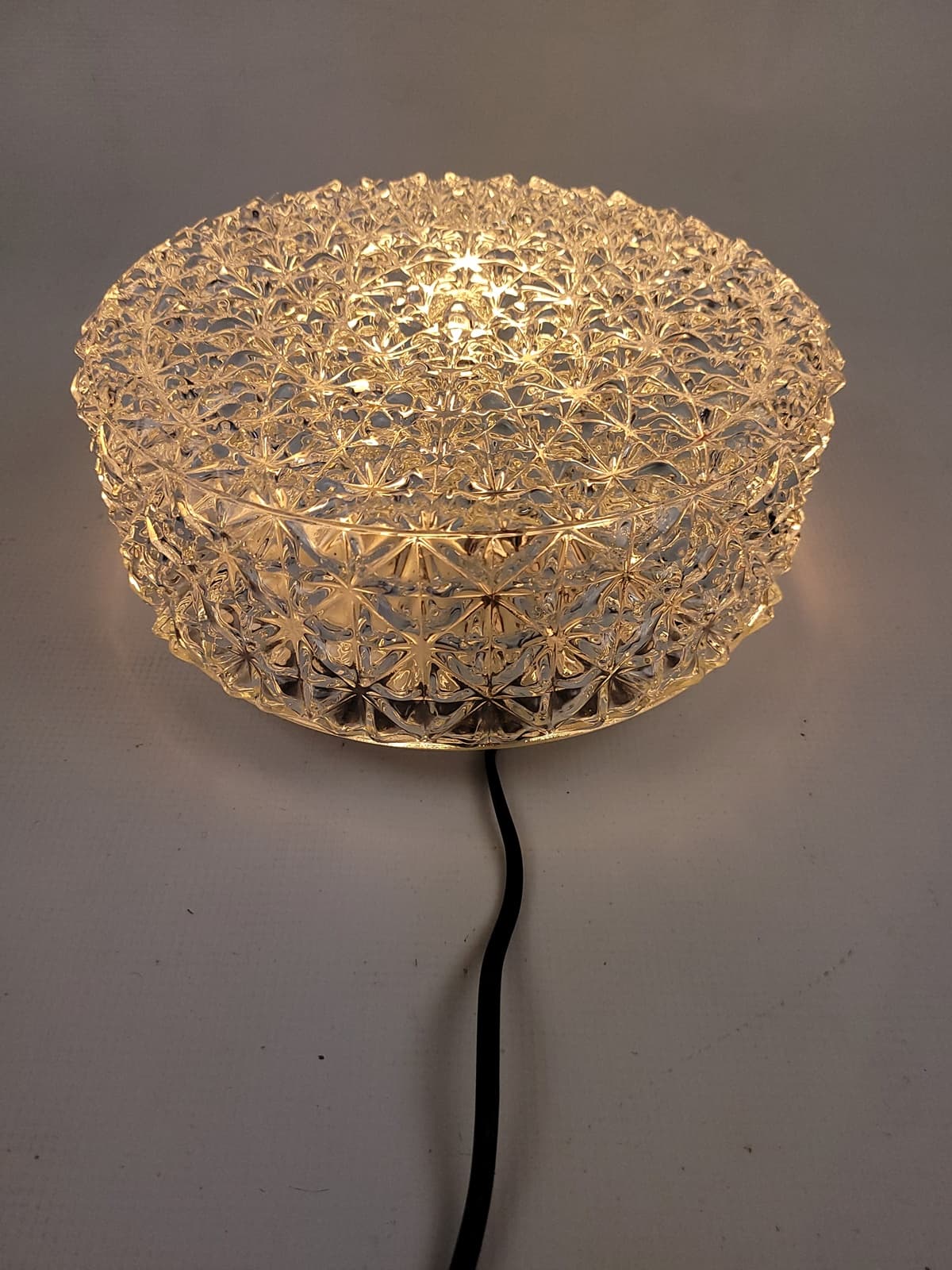 Ceiling Lamp, transparent glass, Europe, 1970s - 298319