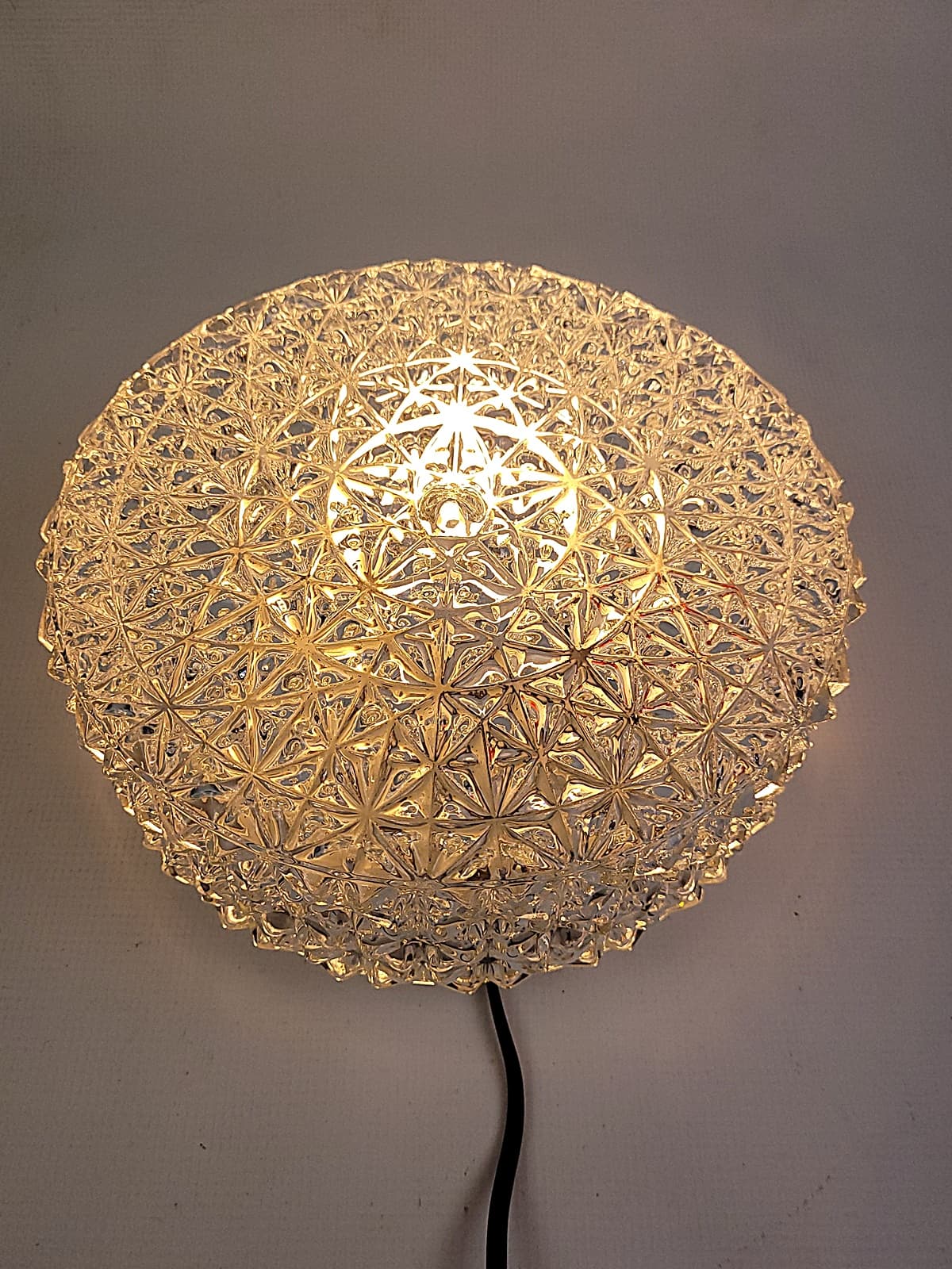 Ceiling Lamp, transparent glass, Europe, 1970s - 298325