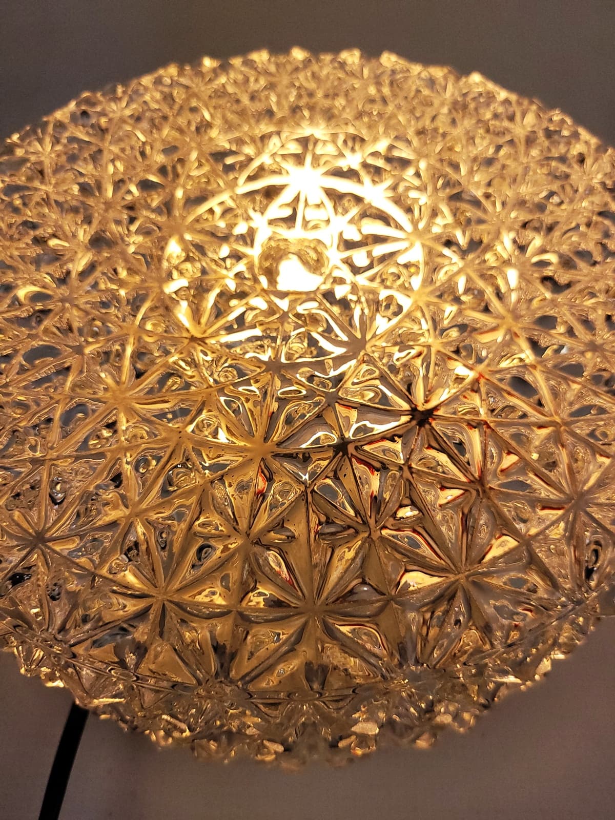 Ceiling Lamp, transparent glass, Europe, 1970s - 298322