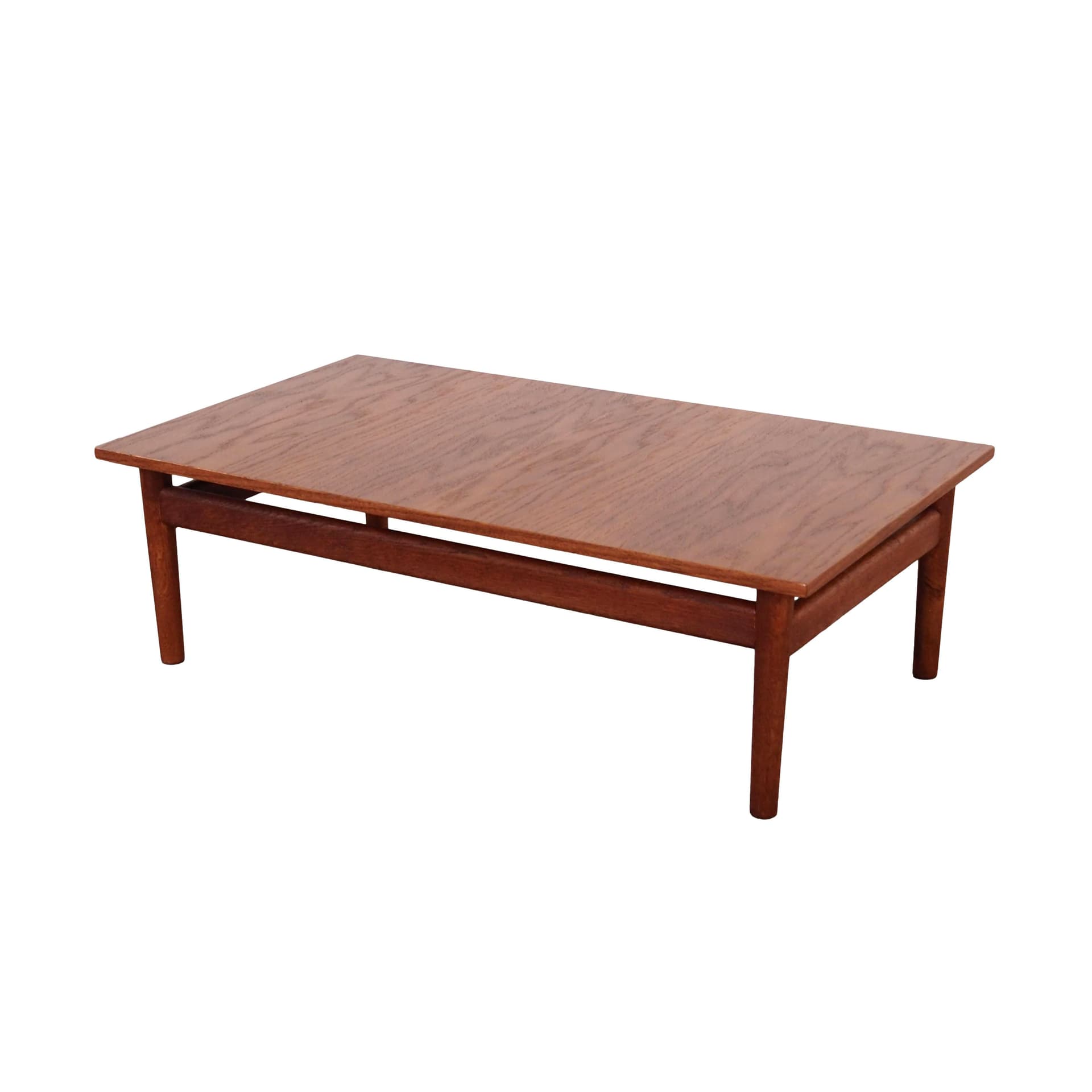Coffee table, brown oak, Denmark, 1970s.