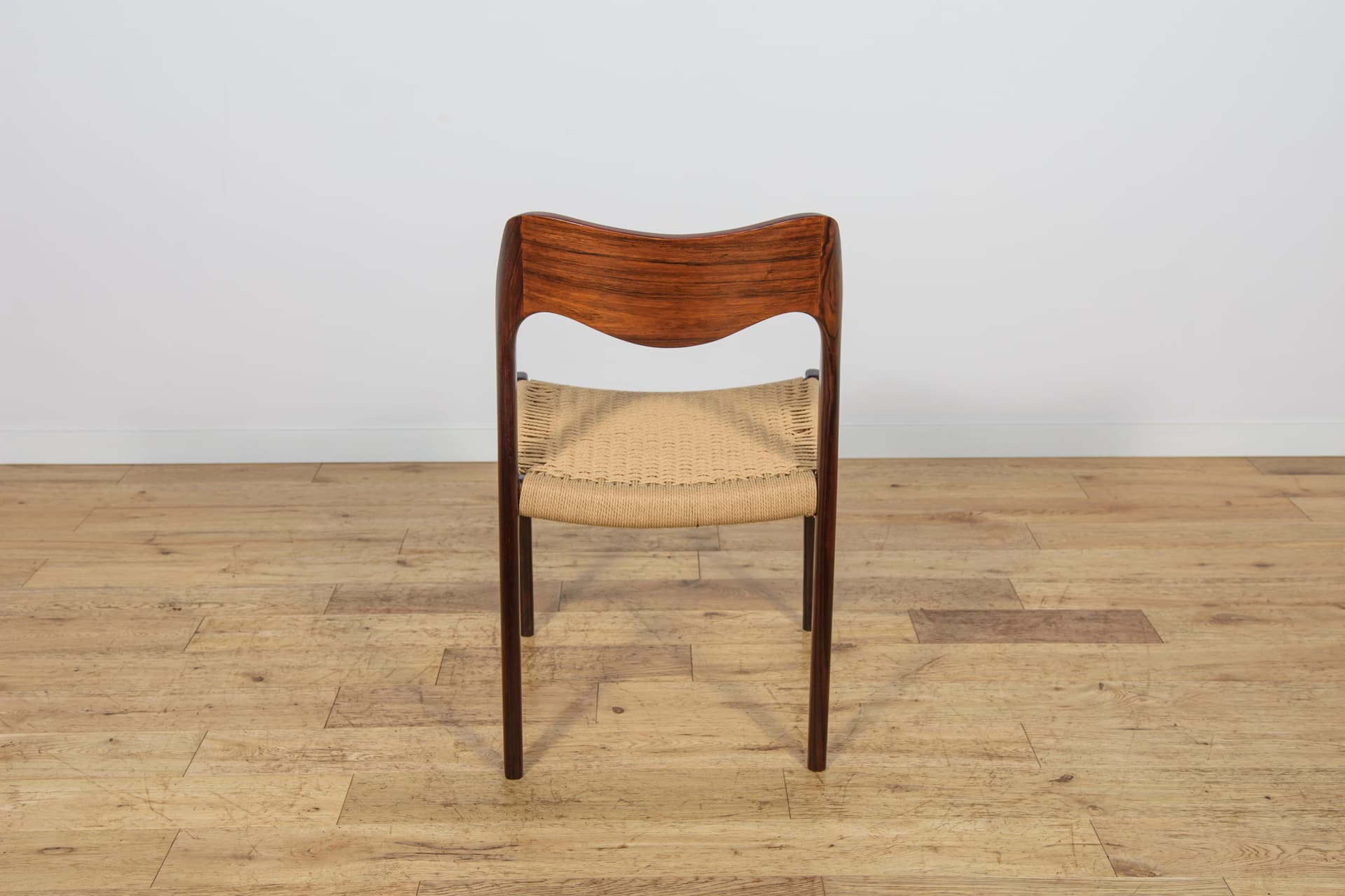 Set of Four Chairs Model 71, brown rosewood, beige cord, by N.O. Møller, J.L. Møllers Møbelfabrik, Denmark, 1960s. - 298490