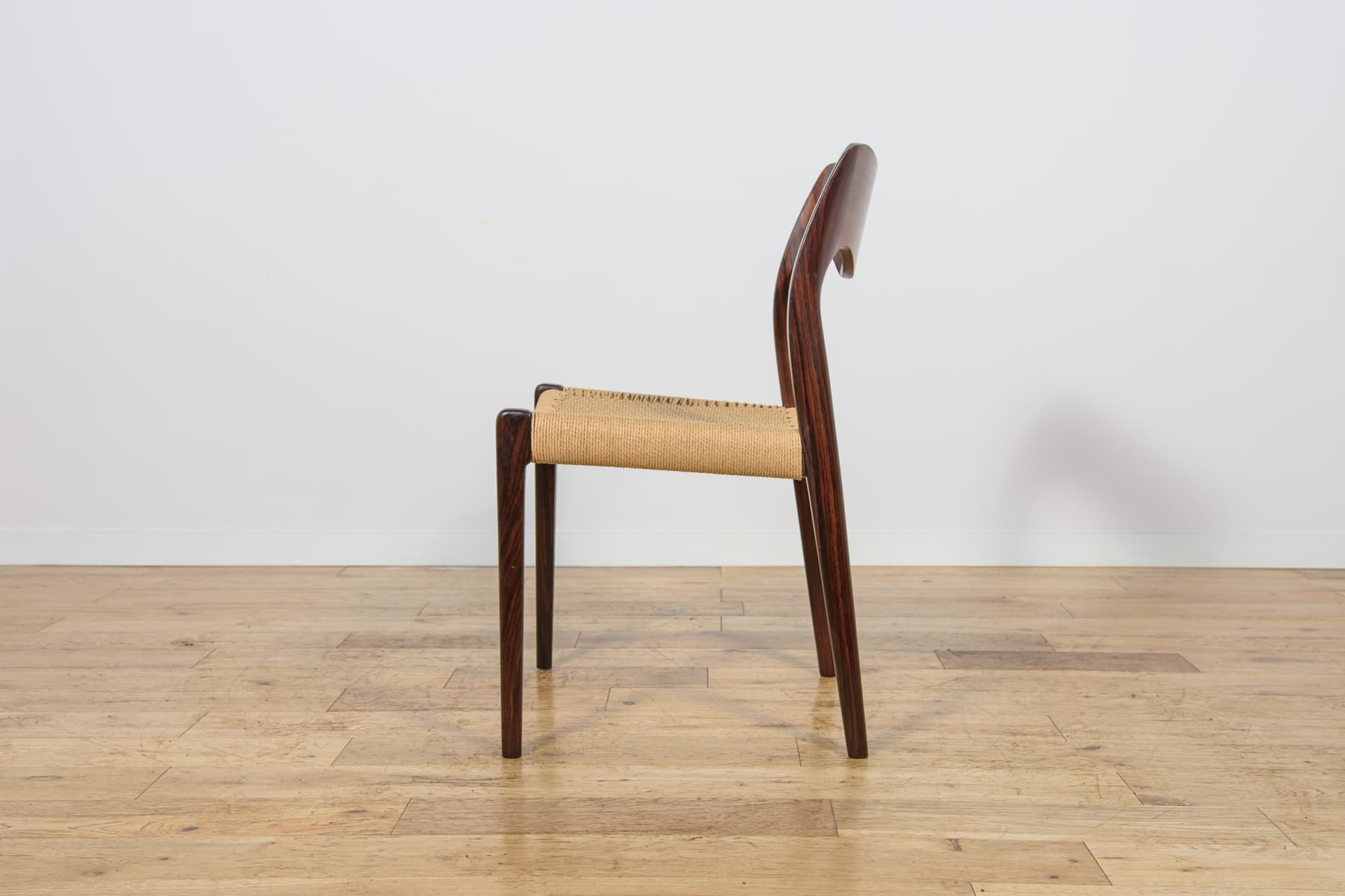 Set of Four Chairs Model 71, brown rosewood, beige cord, by N.O. Møller, J.L. Møllers Møbelfabrik, Denmark, 1960s. - 298488