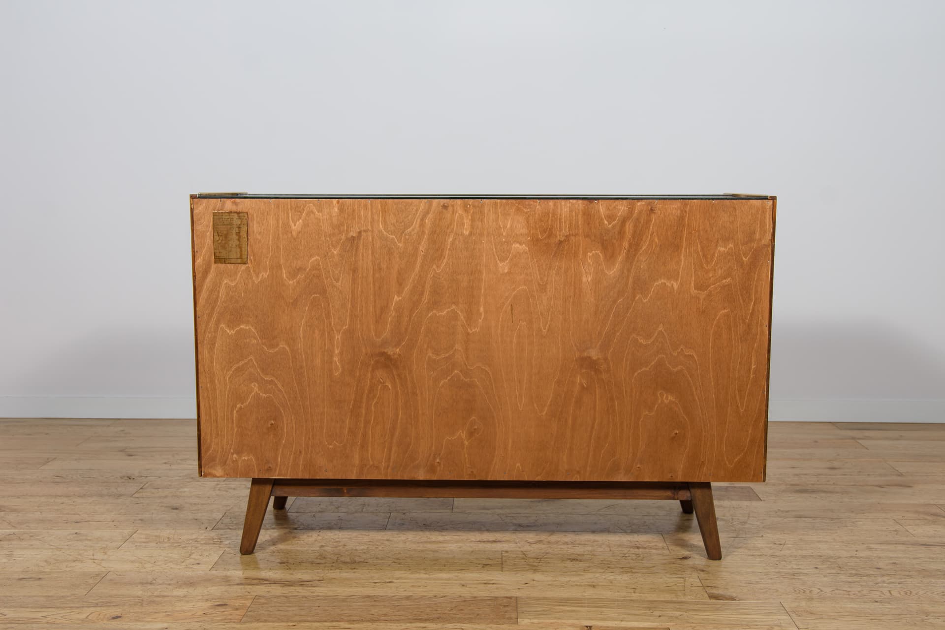 Sideboard, walnut brown, oak beige, by B. Landsman, H. Nepozitek, Jitona, Czechoslovakia, 1960s. - 298517