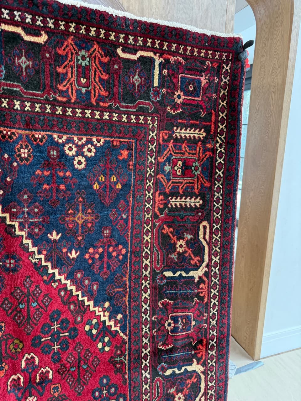 Dywan perski Dojegan, 350x245 cm, czerwony, wełna, Iran - 298546