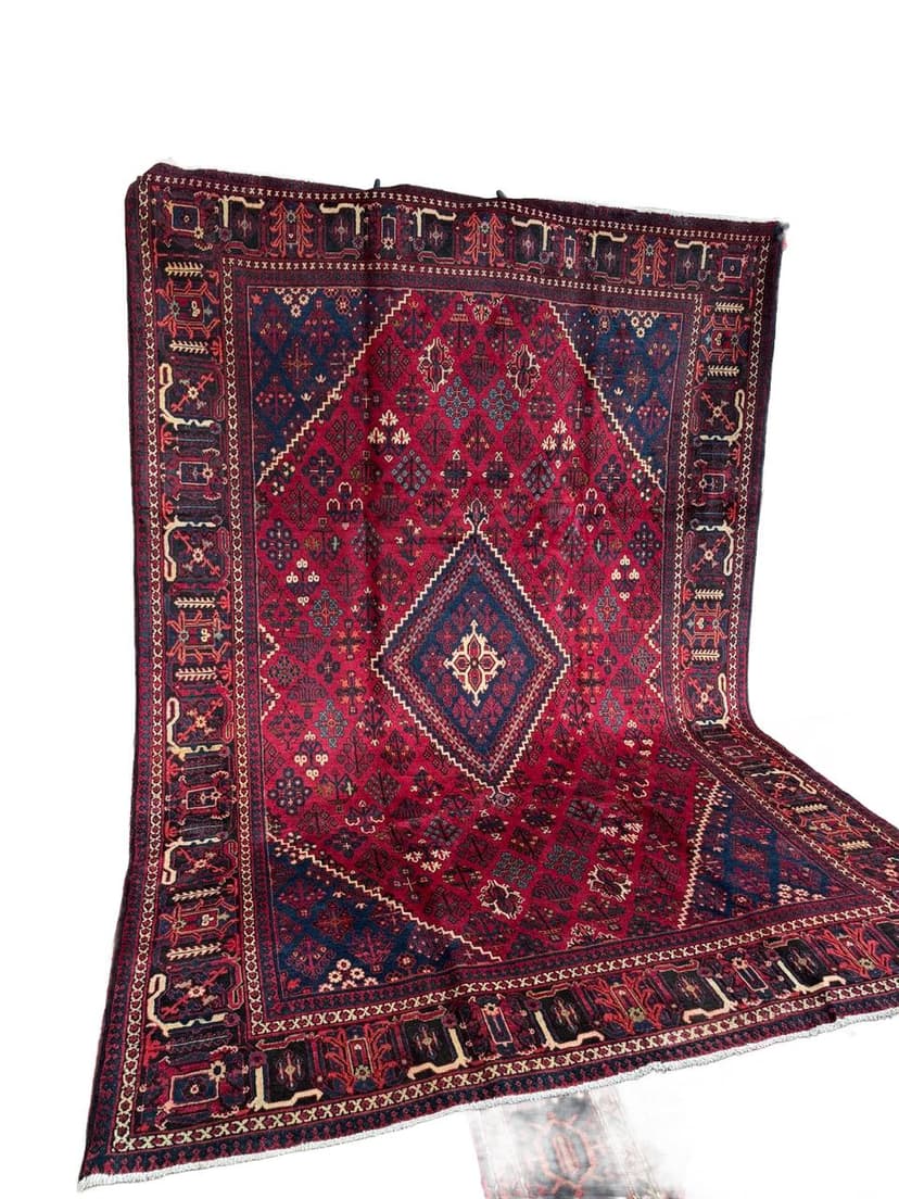 Dywan perski Dojegan, 350x245 cm, czerwony, wełna, Iran