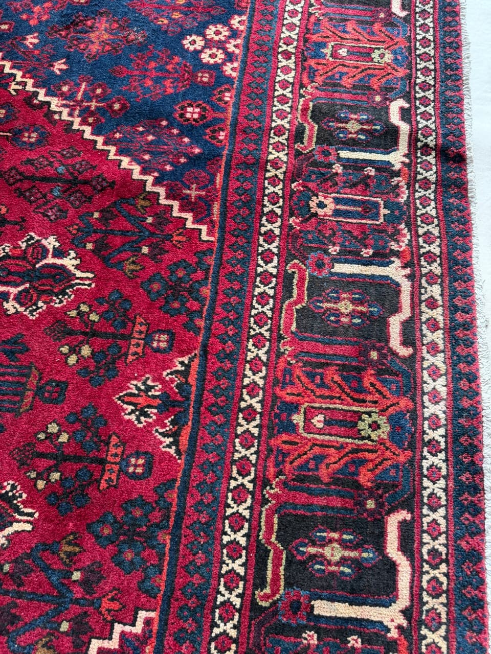 Dywan perski Dojegan, 350x245 cm, czerwony, wełna, Iran - 298555