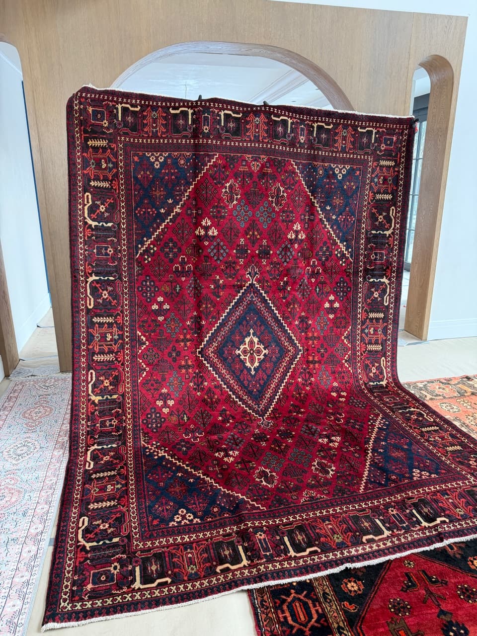 Dywan perski Dojegan, 350x245 cm, czerwony, wełna, Iran - 298547