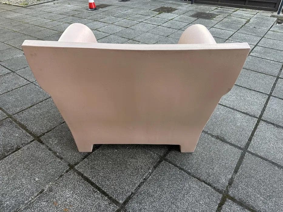 Armchair Bubble, pink plastic, by P. Starck, Kartell, Italy - 298630