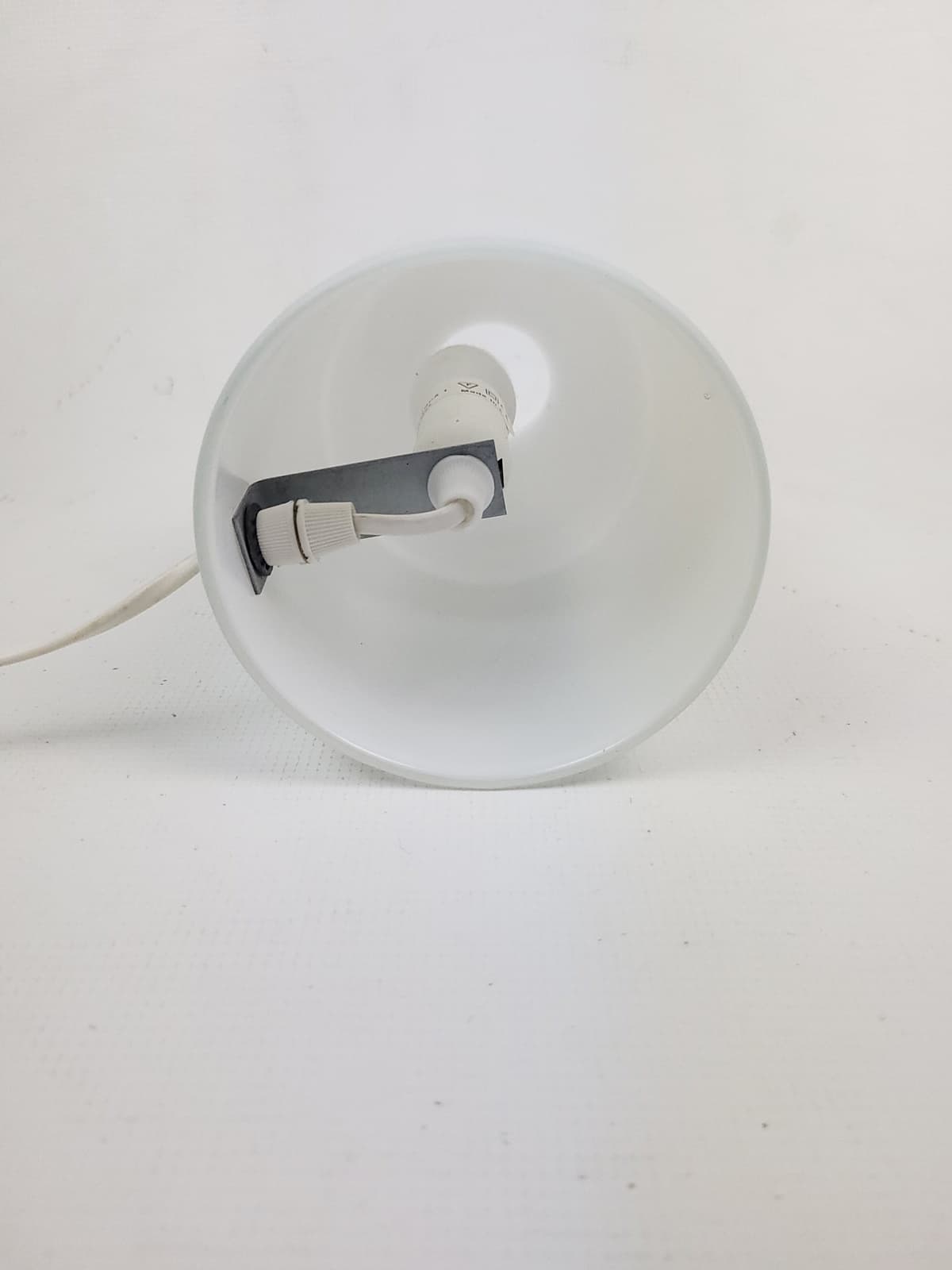 Table lamp, white glass, Société Centrale d'Eclairage SCE, France, 1990s. - 298731