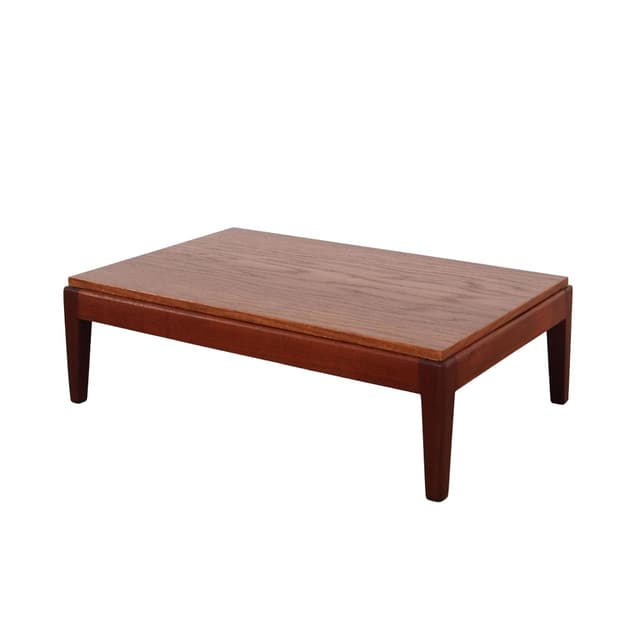Coffee table, brown oak, Denmark, 1970s. - DIMENSION