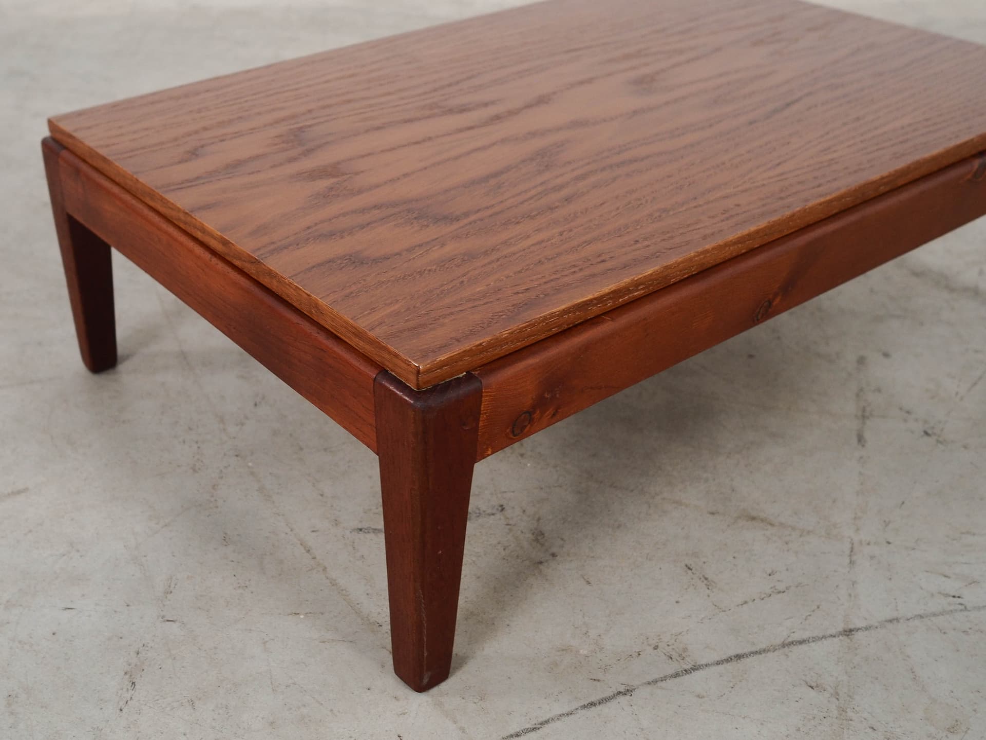 Coffee table, brown oak, Denmark, 1970s. - 298781