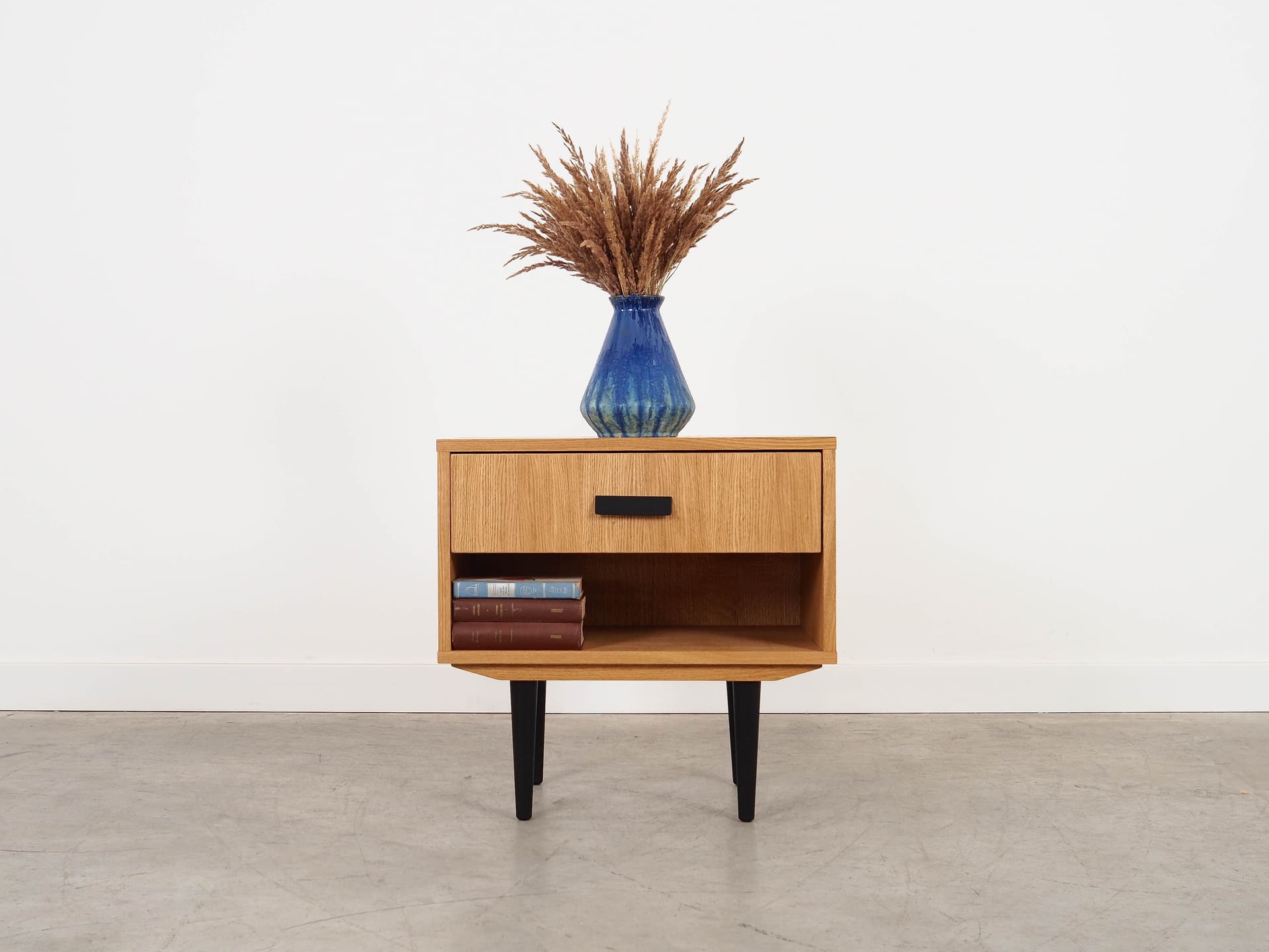Cabinet, Scandinavian design, light oak, black wood, Scandinavia, 1960s. - 298811