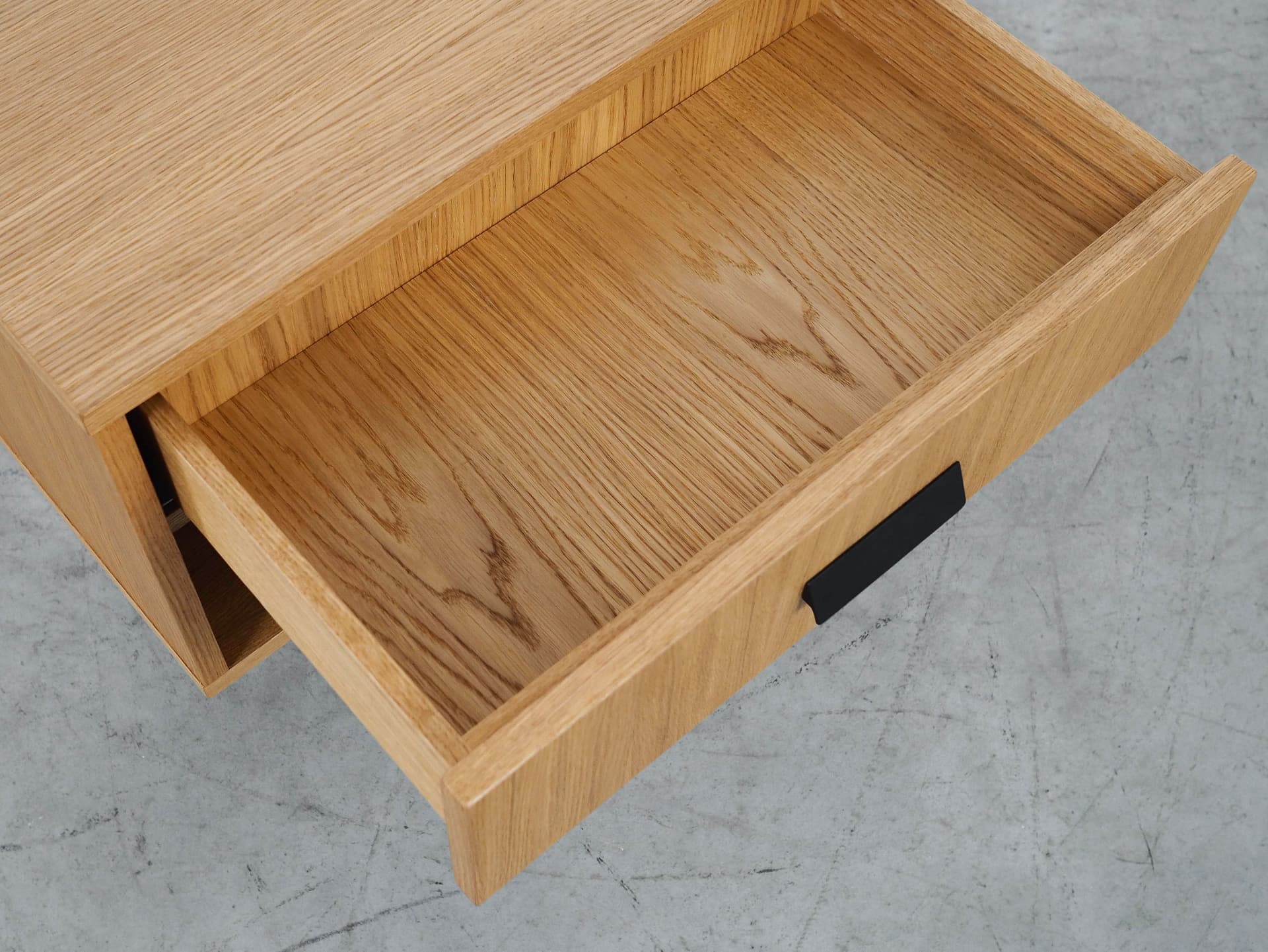 Cabinet, Scandinavian design, light oak, black wood, Scandinavia, 1960s. - 298817