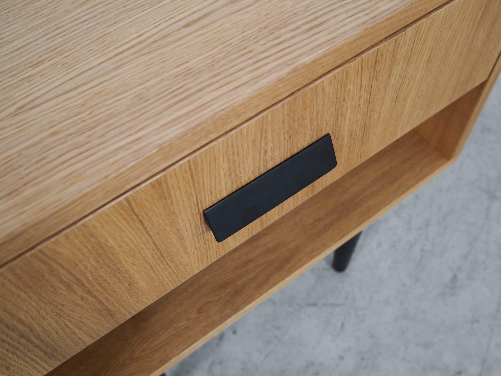 Cabinet, Scandinavian design, light oak, black wood, Scandinavia, 1960s. - 298816