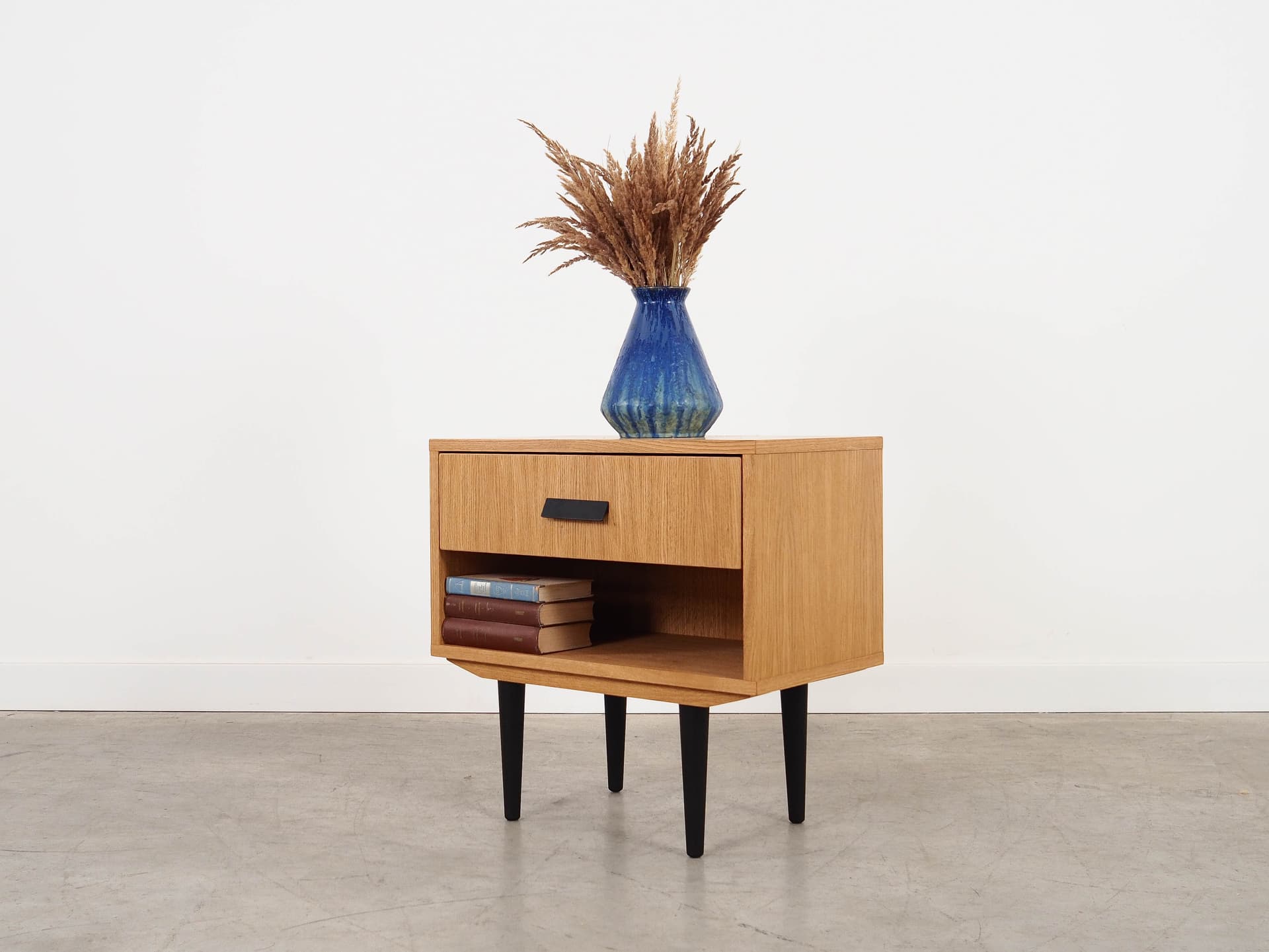 Cabinet, Scandinavian design, light oak, black wood, Scandinavia, 1960s. - 298812