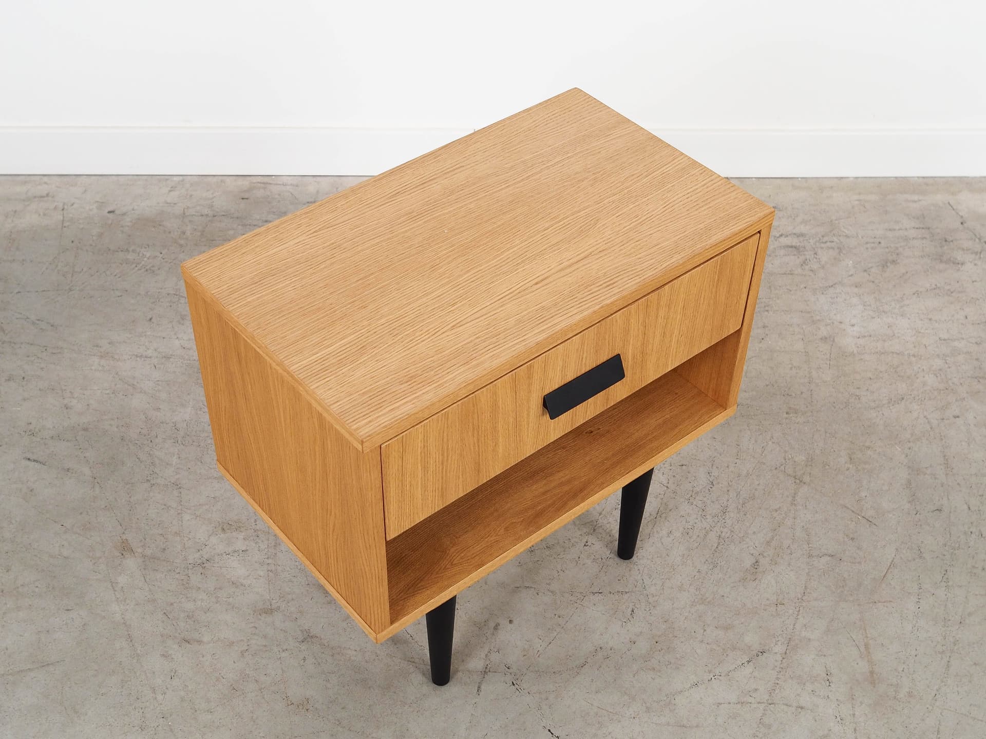 Cabinet, Scandinavian design, light oak, black wood, Scandinavia, 1960s. - 298815