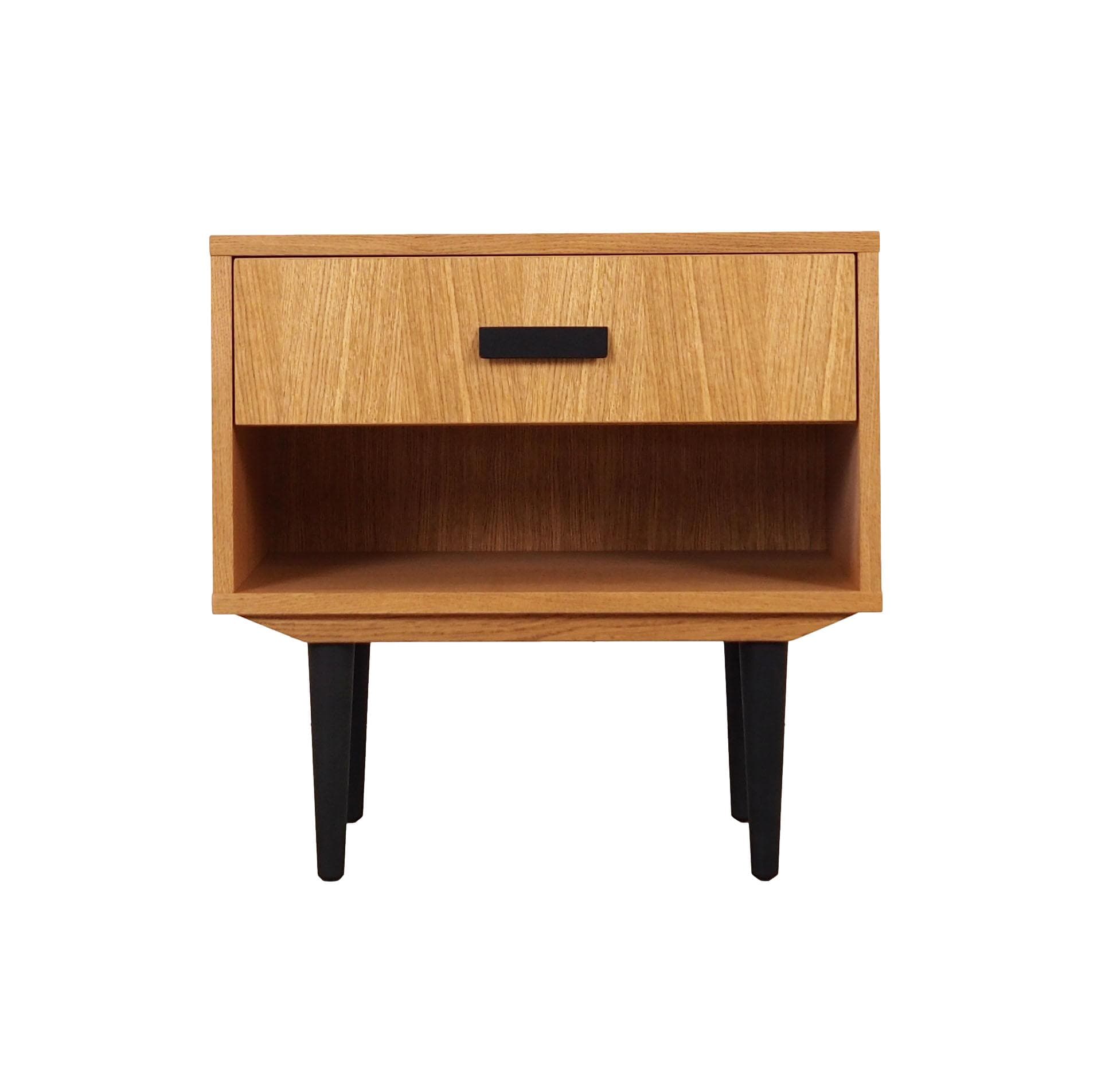 Cabinet, brown oak, black wood, Scandinavia, 1960s. - 298818