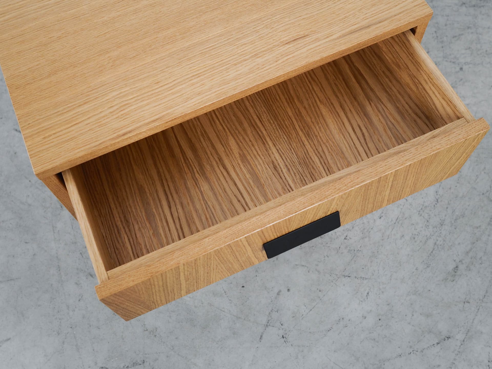 Cabinet, brown oak, black wood, Scandinavia, 1960s. - 298824