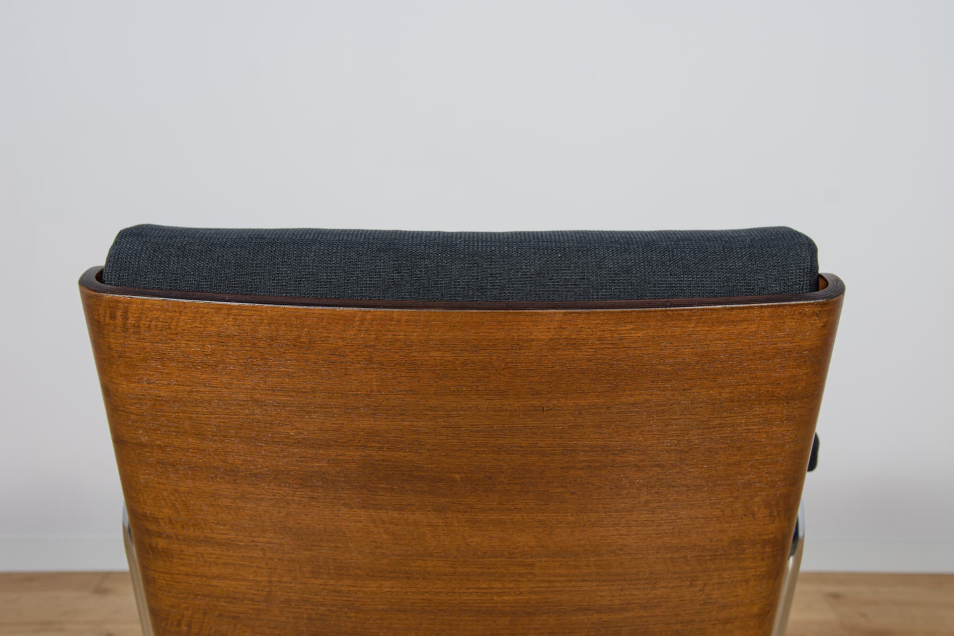 Fotel obrotowy, teak czarny, chrom, proj. G. Russell, Wielka Brytania, lata 70. - 298844