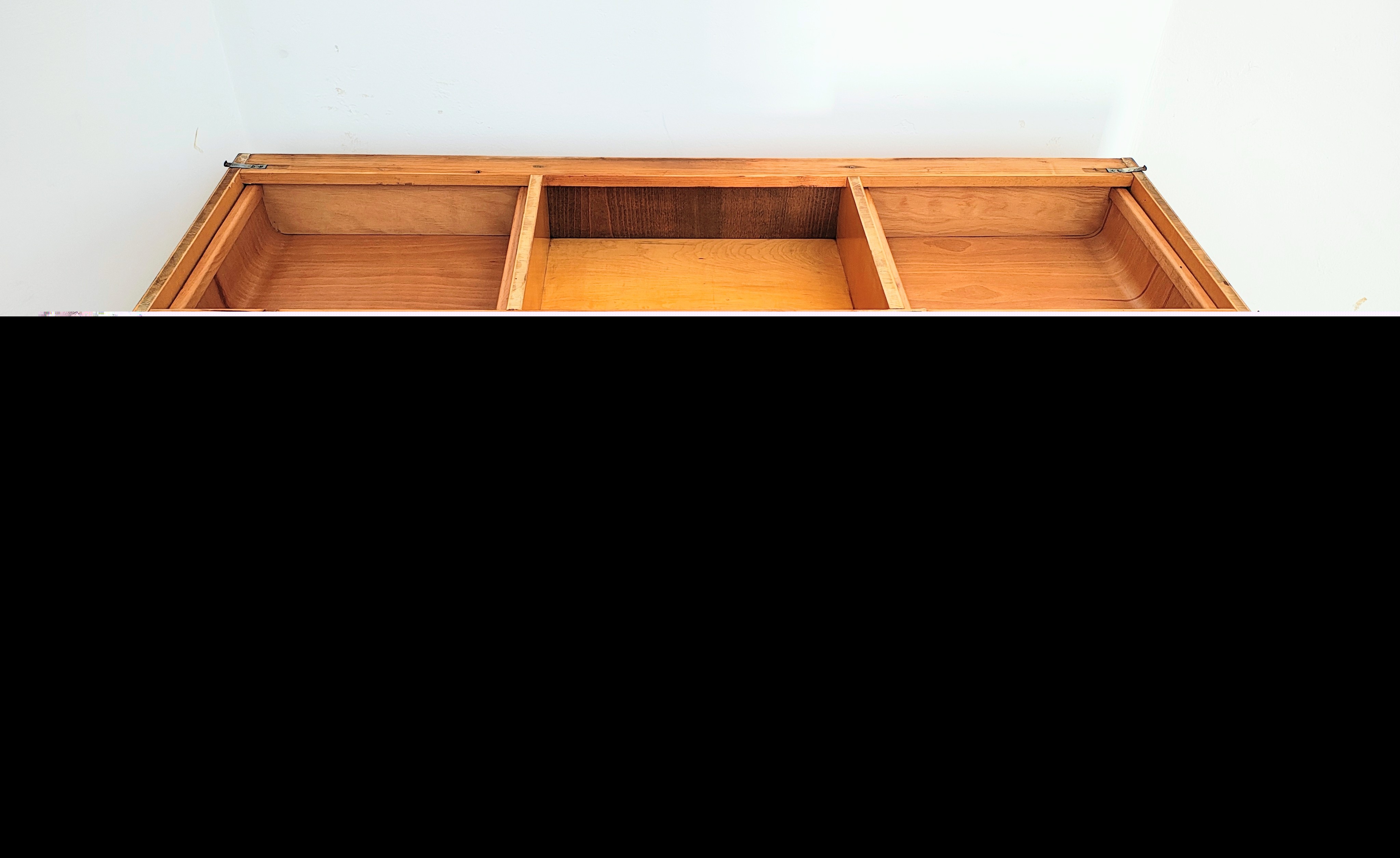 Konsolka biurko, jasnobrązowy dąb, blat czarny, proj. M. Pozar, UP Závody, Czechosłowacja, lata 60. - 299066