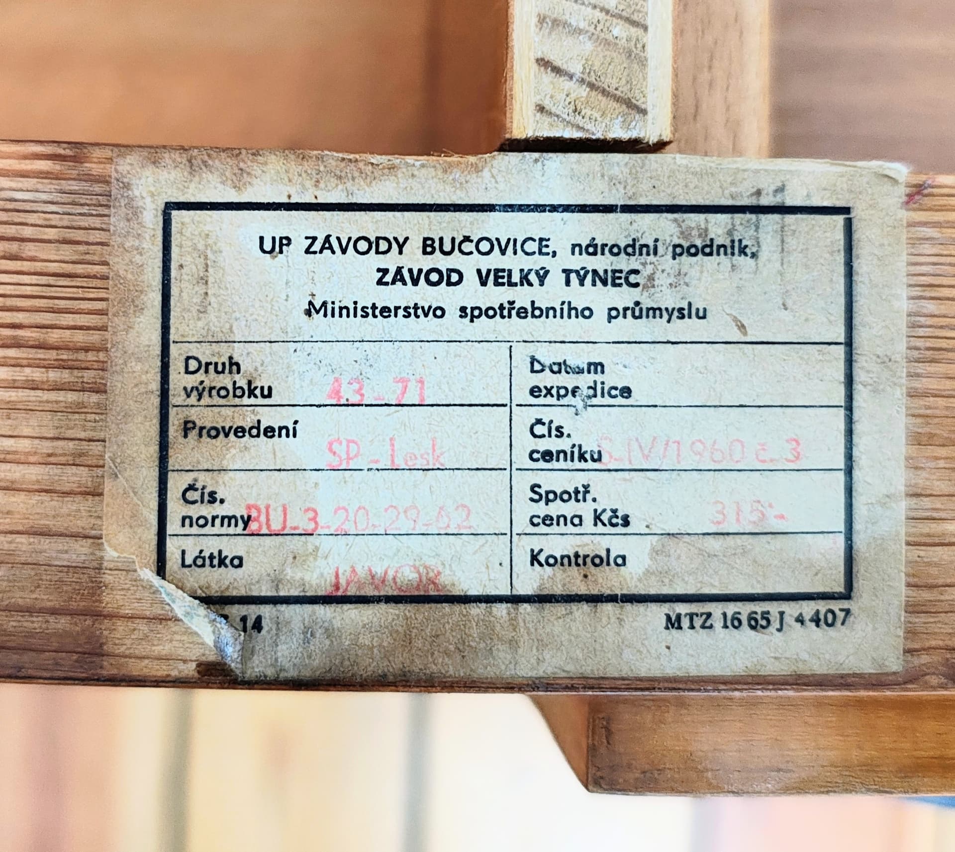 Konsolka biurko, jasnobrązowy dąb, blat czarny, proj. M. Pozar, UP Závody, Czechosłowacja, lata 60. - 299065