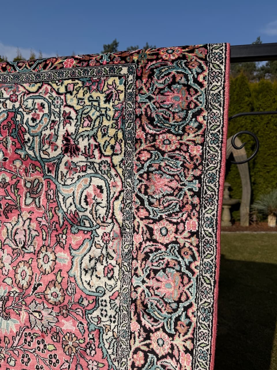 Dywan Ghoum/Qom 285x185 cm, czerwony multikolor, jedwab, bawełna, Indie - 299137