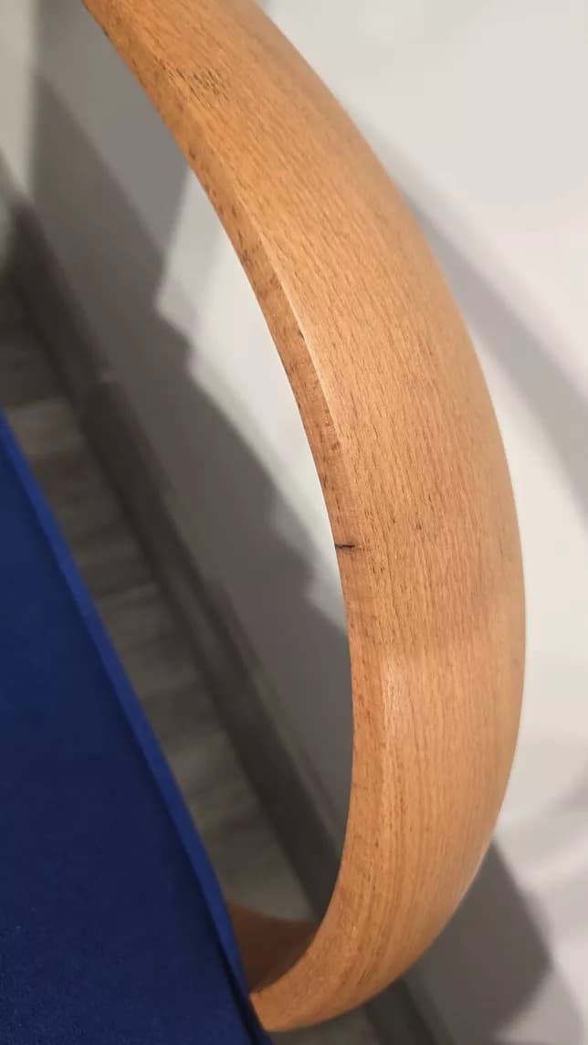 Para foteli H 410, velvet granatowy, orzech brązowy, proj. J. Halabala, UP Závody, Czechosłowacja, lata 60. - 299224