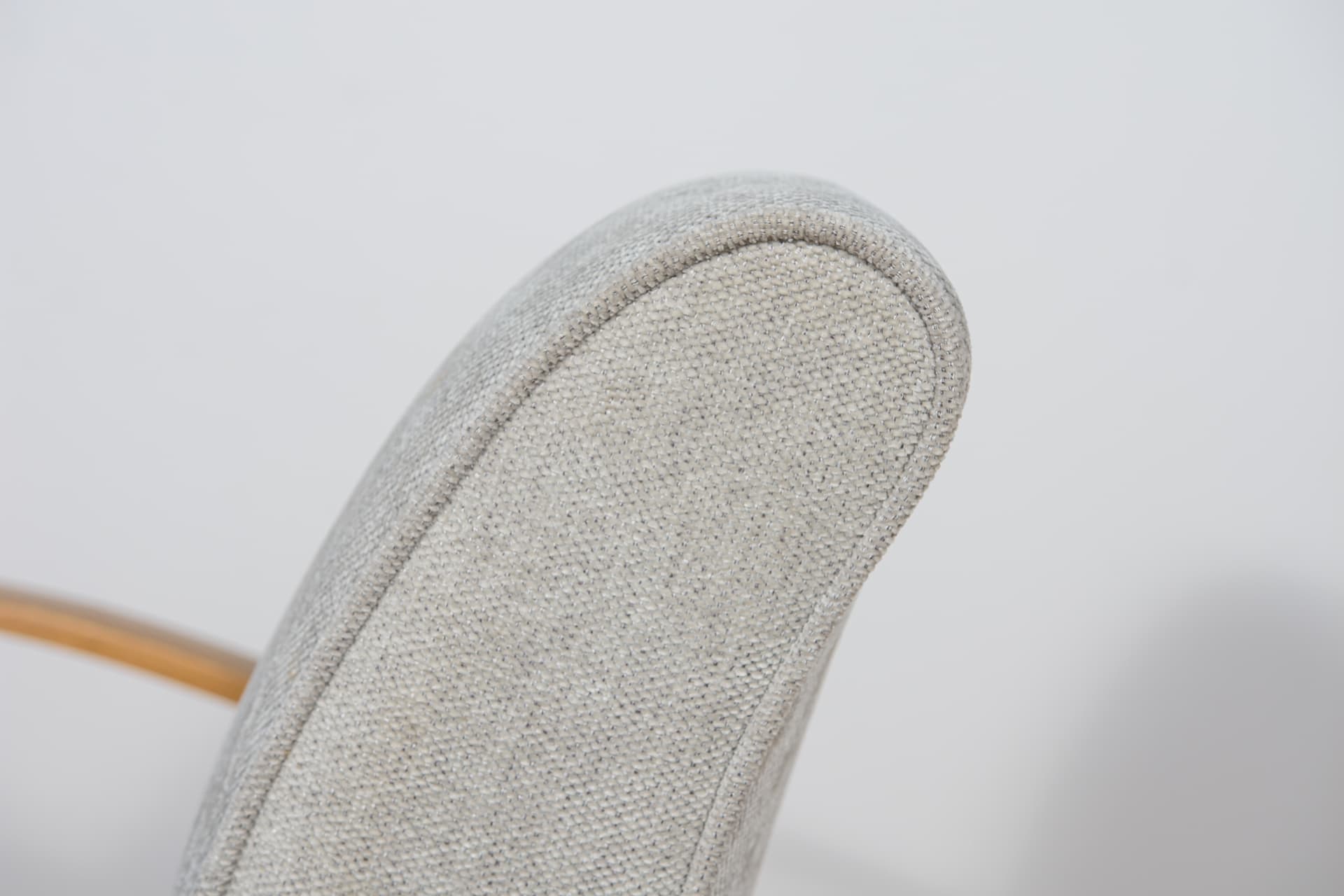 Armchair Model H-410, light grey wool, brown oak, by J. Halabala, Czechoslovakia, 1930s. - 299253