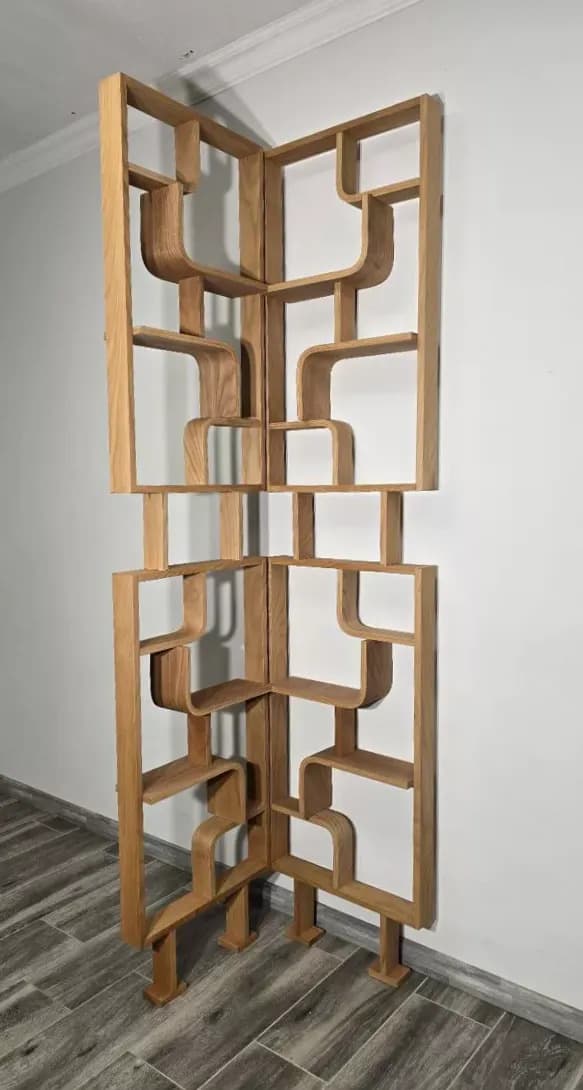 Ścianka Volak, sklejka brązowa, proj. L. Volák, Dřevopodnik Holešov, Czechosłowacja, lata 60. - 299292