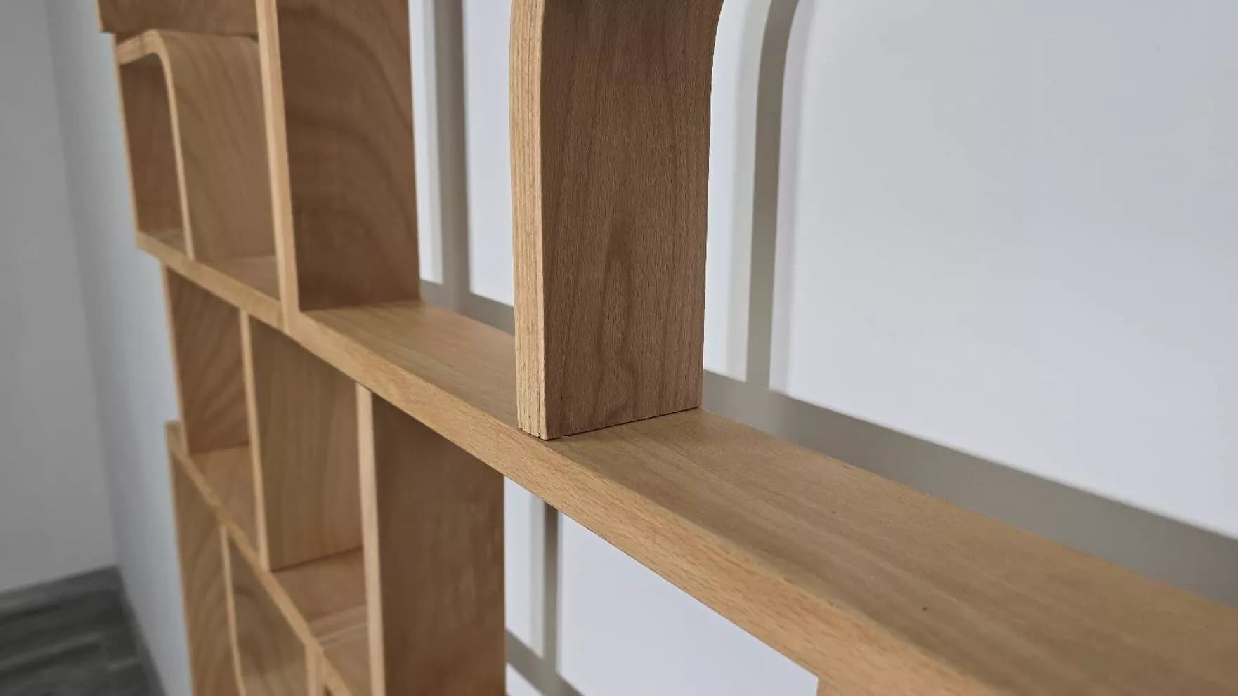 Ścianka Volak, sklejka brązowa, proj. L. Volák, Dřevopodnik Holešov, Czechosłowacja, lata 60. - 299290