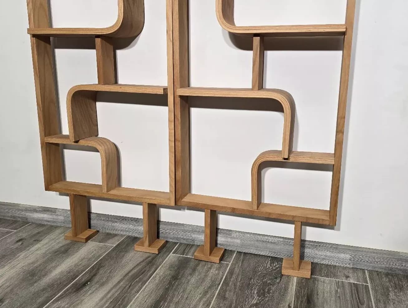 Ścianka Volak, sklejka brązowa, proj. L. Volák, Dřevopodnik Holešov, Czechosłowacja, lata 60. - 299294