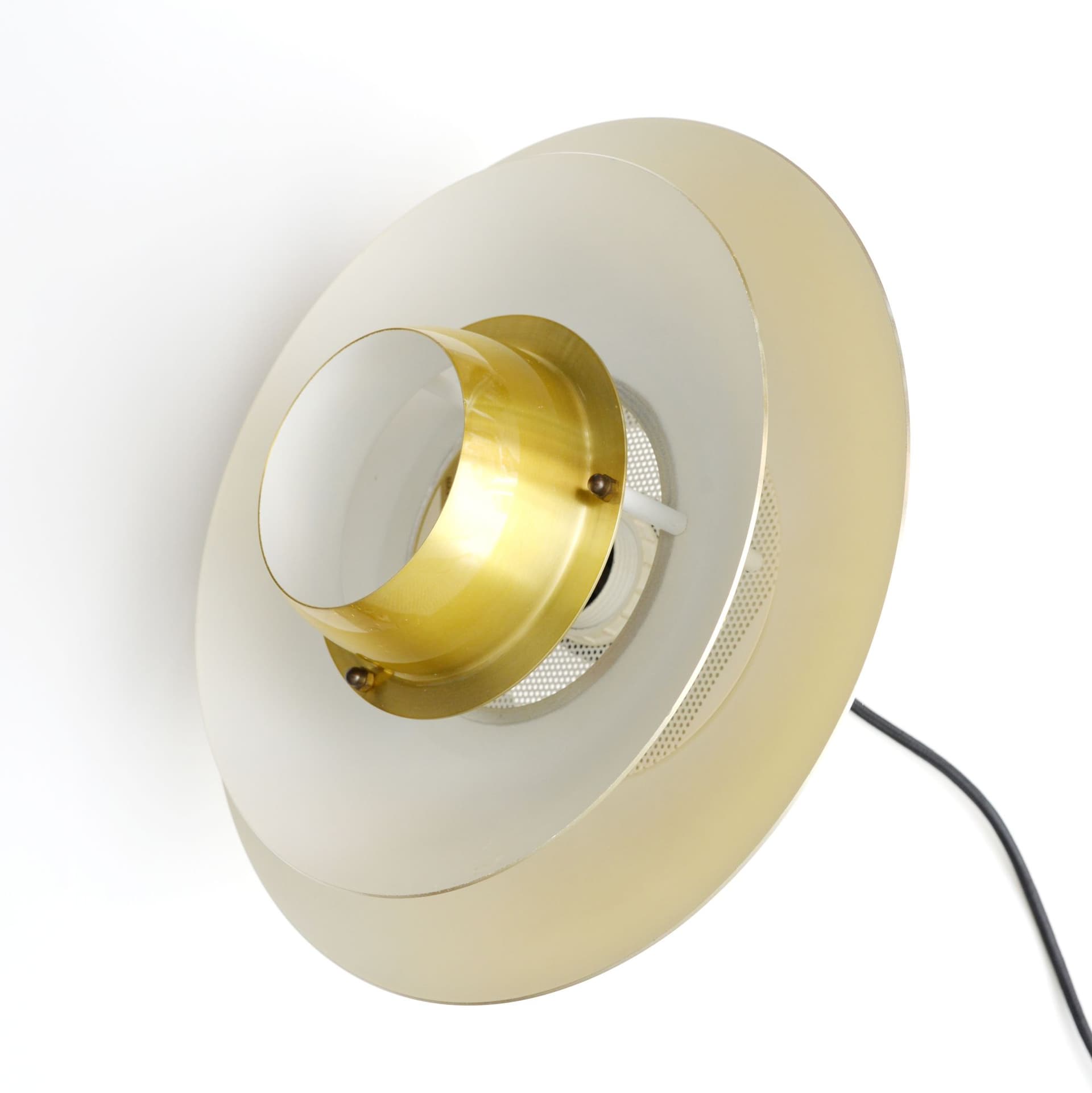 Lampa wisząca, złoty, metal, Dania, lata 70. - 299320