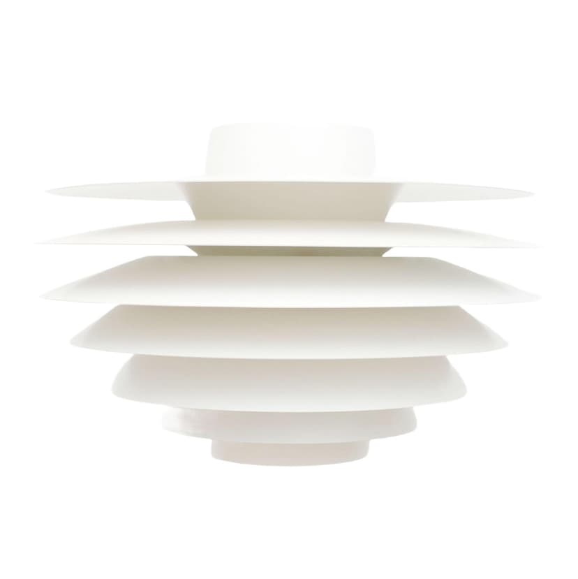 Lampa wisząca Verona, biały, metal, proj. S. Middelboe, Lyfa, Dania, lata 70.