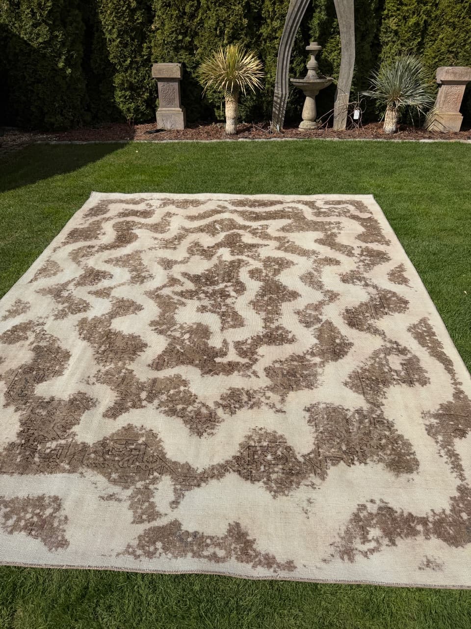 Dywan perski, 360x280 cm, wełna beżowy brązowy, Iran - 299388