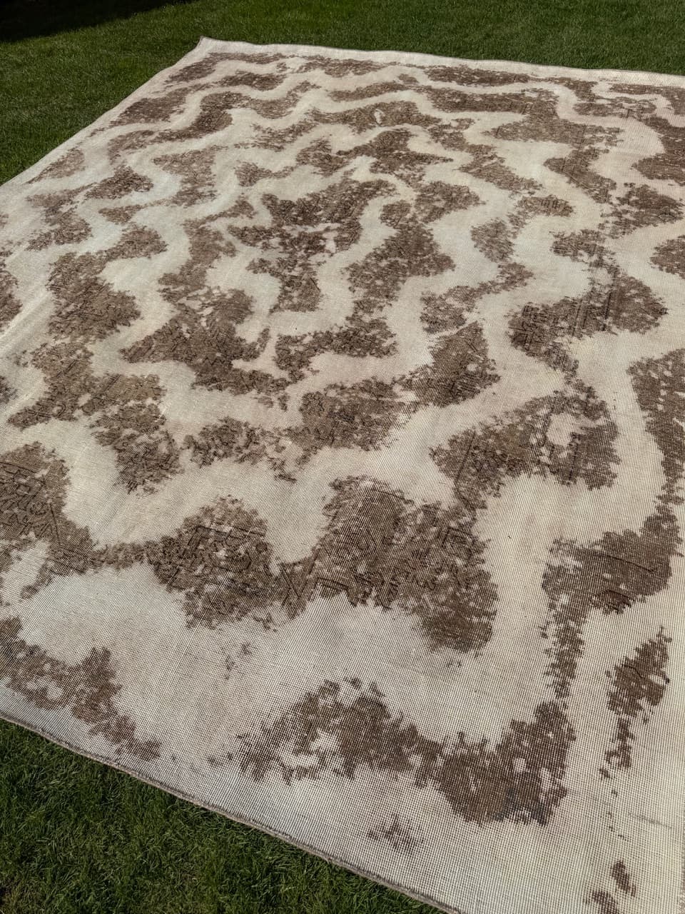 Dywan perski, 360x280 cm, wełna beżowy brązowy, Iran - 299384