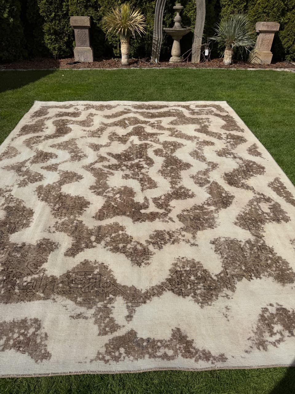 Dywan perski, 360x280 cm, wełna beżowy brązowy, Iran - 299387