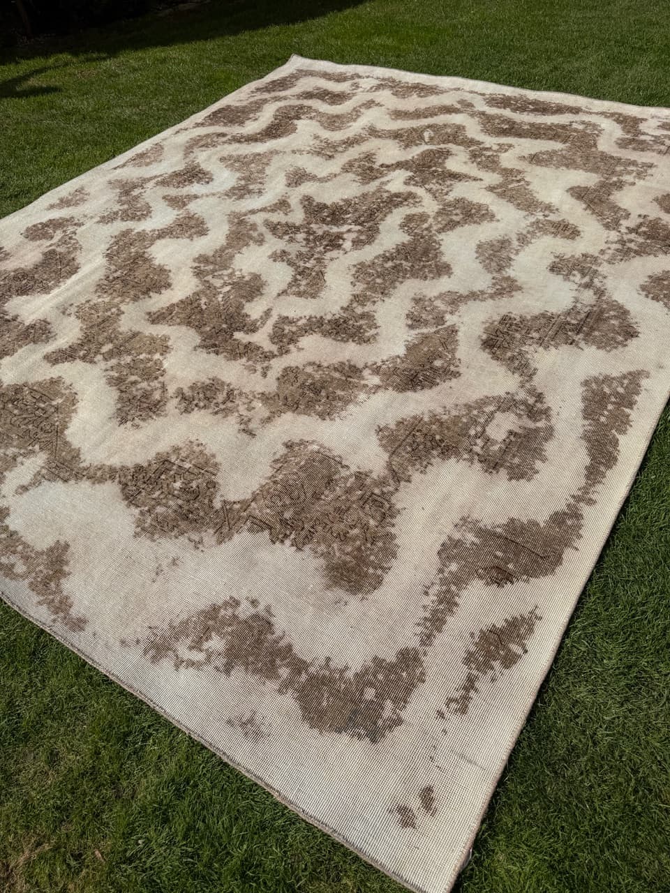 Dywan perski, 360x280 cm, wełna beżowy brązowy, Iran - 299386