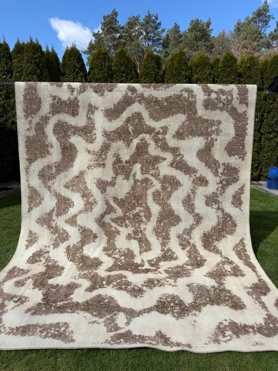 Dywan perski, 360x280 cm, wełna beżowy brązowy, Iran - 299376