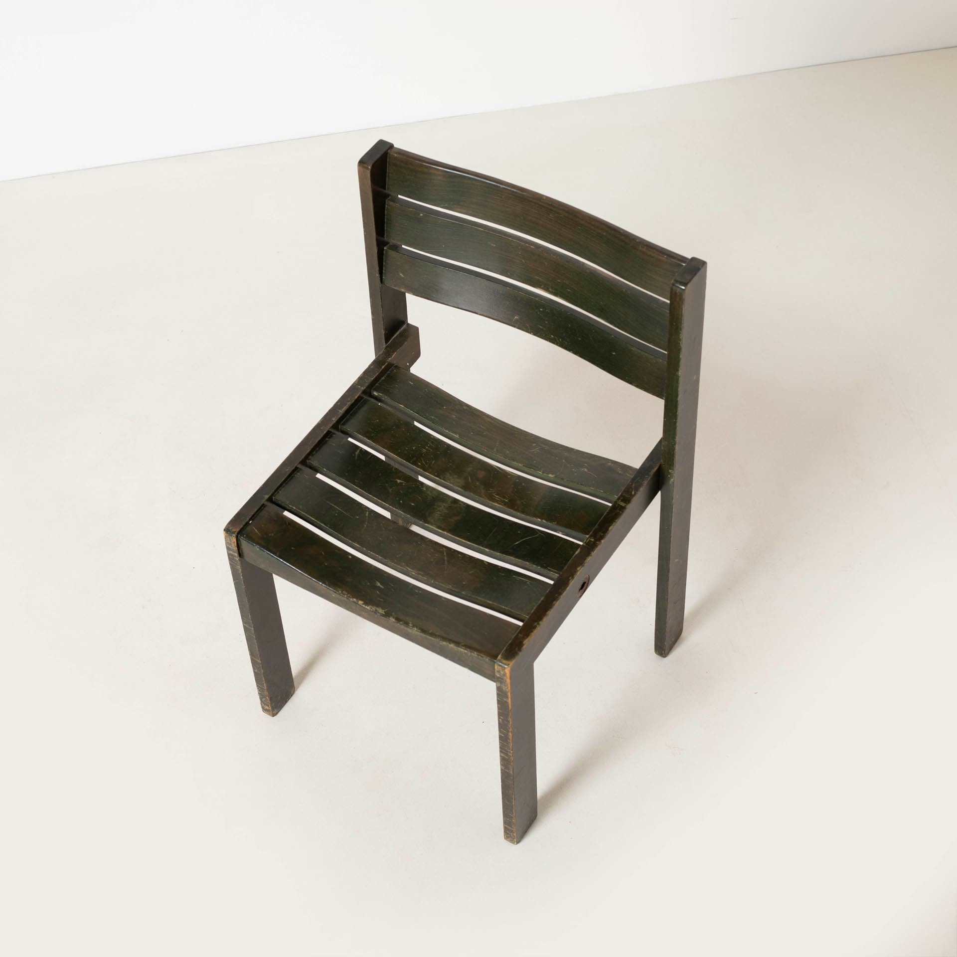 Dining Chair, olive green, wood, Germany, 1970s - 299398