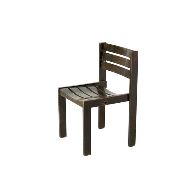 Dining Chair, olive green, wood, Germany, 1970s - DIMENSION