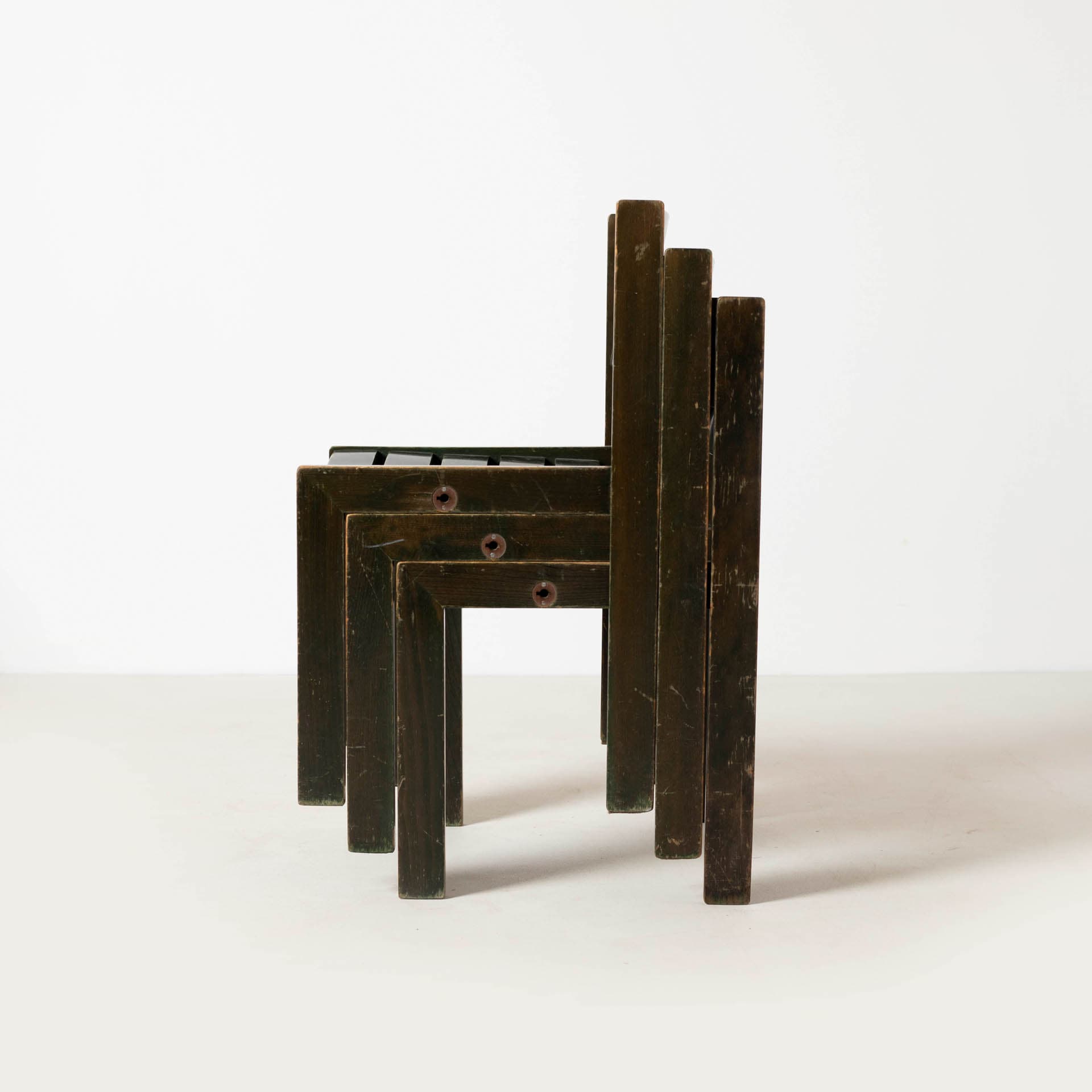 Dining Chair, olive green, wood, Germany, 1970s - 299391
